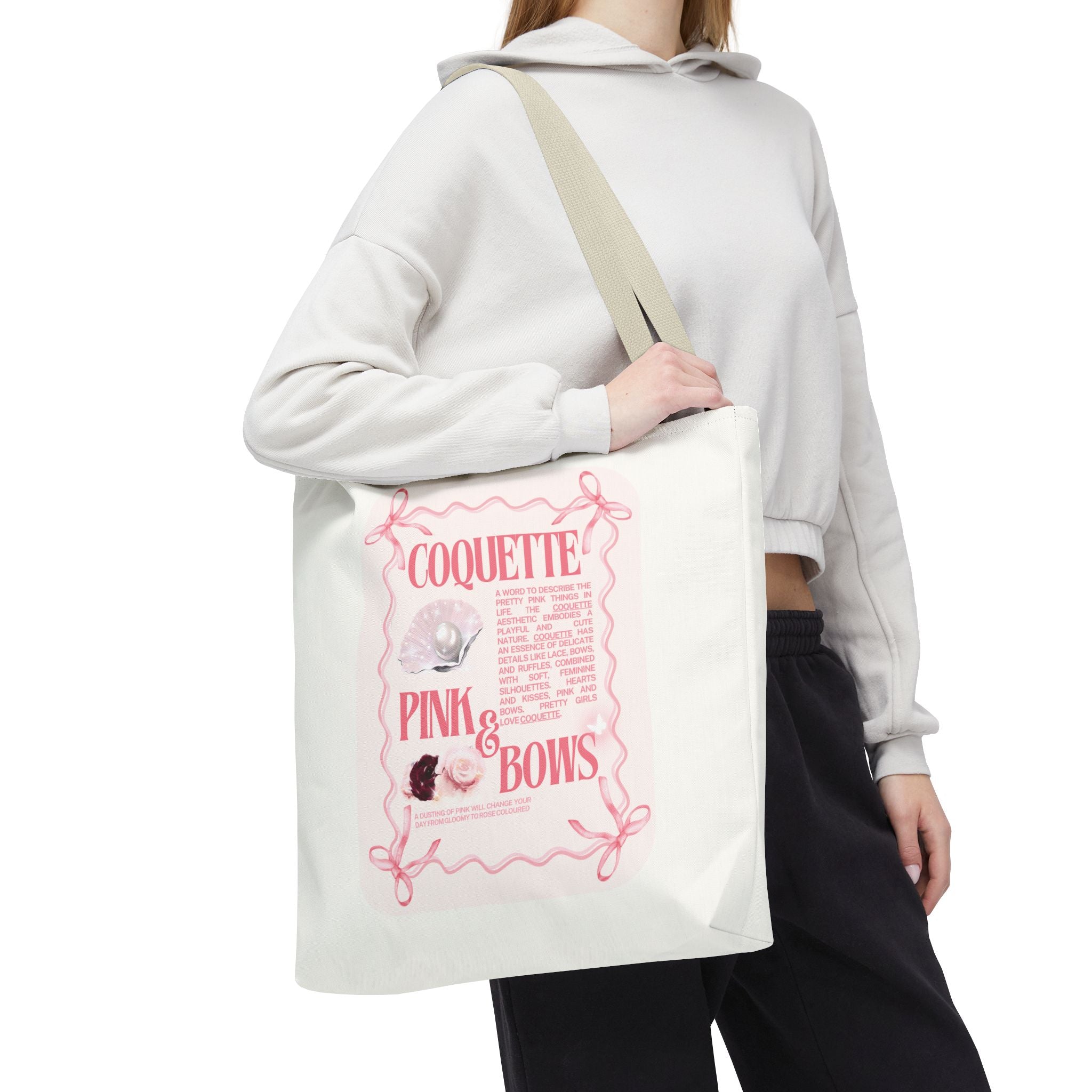 Coquette Pink Bows Tote Bag